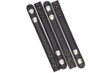 Image of Aker Leather 531 Double Snap 3/4inch Wide Belt Keepers, Chrome Snap, 4 PK, Plain, Black, A531-BP-4PK-CH