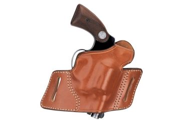 Image of Aker Leather Model 133 White Lightning Revolver Holster, Smith &amp; Wesson J-Frame Revolver, Right, Plain, Tan, H133TPRU-SMALL