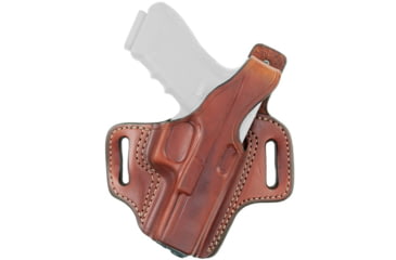Image of Aker Leather Hugger XL OWB Holster, Colt 1911 Commander 4in, Left, Plain, Tan, H178TPL-COCOMM