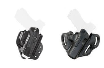 Image of Aker Leather Aker - 268a Flatsider Paddle Xr19 Strapless Open Top Holster, Black, Tan