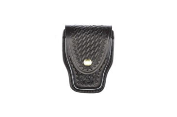 Image of Aker Leather Model 508A ASP Handcuff Case, Small, No Snap, Basketweave, Black, A508A-BW