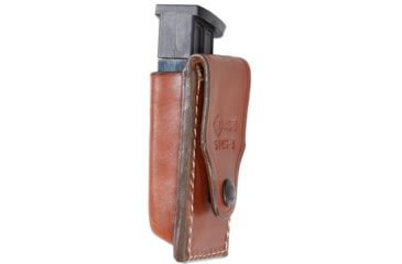 Image of Aker Leather Model 514S SMP Snap-On Magazine Pouch, 9mm Luger, Double Stack, Ambidextrous, Plain, Tan, A514S-TP-2