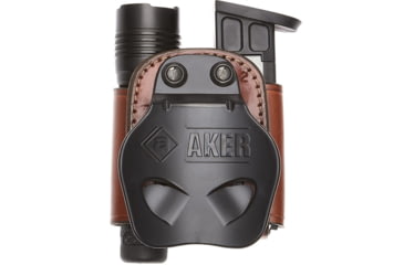 Image of Aker Leather Model 517 D.M.S. Night Fighter Combo Mag And Light Case, Medium, Single Stack, Right, .45 Caliber, Plain, Tan, A517TPR-1