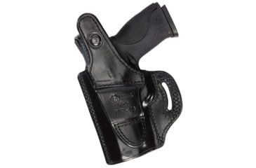 Image of Aker Leather Model 142 Hugger Belt Slide Holster, Colt 1911, Left, Plain, Black, H142BPL-CO1911