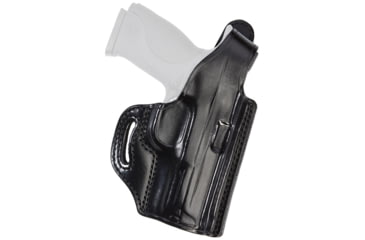 Image of Aker Leather Model 142 Hugger Belt Slide Holster, Colt 1911, Left, Plain, Black, H142BPL-CO1911