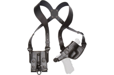 Image of Aker Leather 101 Comfort-Flex Shoulder Holster Rig, Right, SIG Sauer P220, Plain, Black, H101BPR-SS220