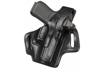 Image of Aker Leather Hugger XL OWB Holster, Beretta 92F, Left, Plain, Black, H178BPL-BE92F
