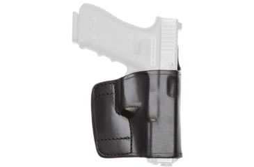 Image of Aker Leather Lightning Slide Belt Holster, Glock 43, Right, Plain, Black, H138BPR-GL43