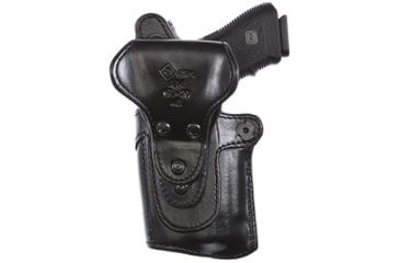 Image of Aker Leather Model 114 Nightguard Tactical Light Low Ride Duty Holster, M&amp;P 9/40/2.0, SureFire X300U, Left, Basketweave, Black, H114BWL-MP40X3