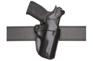Image of Aker Leather Model 119 Blue Line High Ride Loop Duty Holster, SIG Sauer P320C, Left, Plain, Black, H119BPL-SS320C