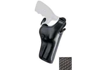 Image of Aker Leather Model 123 Patrolman Revolver Duty Holster, Smith &amp; Wesson K-Frame Revolver 4in, Right, Basketweave, Black, H123BWR-MED4