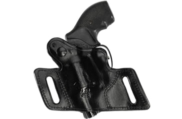Image of Aker Leather Model 133 White Lightning Revolver Holster, J-Frame, Right, Plain, Black, H133BPR-SMALL