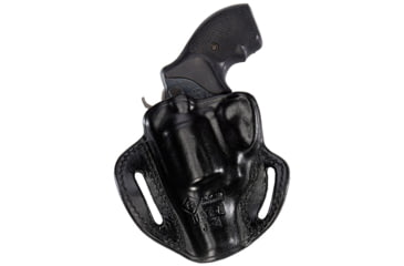Image of Aker Leather Model 137A Bodyguard Revolver Strapless Open Top Holster, J-Frame 2in, Right, Plain, Black, H137ABPR-SM2