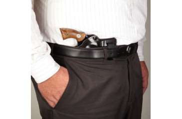 Image of Aker Leather Model 140 IWB APNDX Revolver Holster, J-Frame 2in, Left, Plain, Black, H140BPL-SMALL