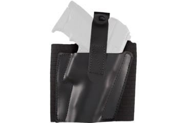 Image of Aker Leather Model 157 Comfort Flex 2 Ankle Holster, Glock 43, Right, Plain, Black, H157BPR-GL43