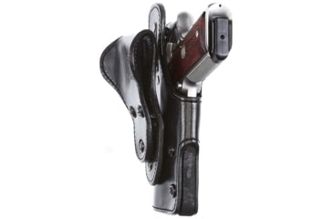 Image of Aker Leather Model 164 Sentinel Low Ride Lined Holster, Glock 19/23/32, Right, Basketweave, Black, H164BWR-GL1923