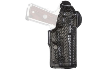 Image of Aker Leather Model 164 Sentinel Low Ride Lined Holster, Glock 19/23/32, Right, Basketweave, Black, H164BWR-GL1923