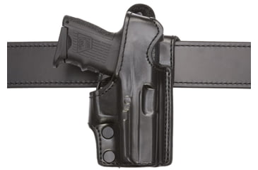 Image of Aker Leather Model 164 Sentinel Low Ride Lined Holster, Glock 17/22/31, Left, Plain, Black, H164BPL-GL1722