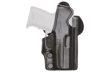 Image of Aker Leather Model 164 Sentinel Low Ride Lined Holster, Glock 17/22/31, Left, Plain, Black, H164BPL-GL1722