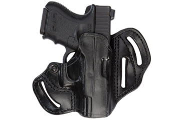 Image of Aker Leather Model 135 Spring Special Holsters, Glock 26/Glock 27/Glock 33, Left, Plain, Black, H135BPL-GL2627