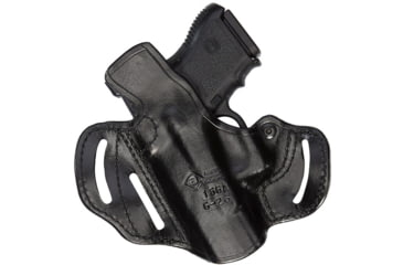 Image of Aker Leather Model 135 Spring Special Holsters, Glock 26/Glock 27/Glock 33, Left, Plain, Black, H135BPL-GL2627