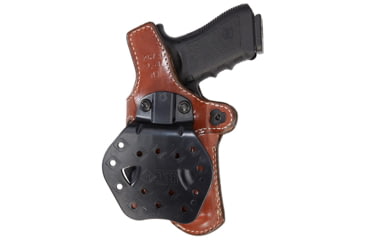 Image of Aker Leather Model 267 Nightguard Open Top Paddle Holsters, SIG P220/226/229, SureFire X300U, Right, Plain, Tan, H267ATPR-SS220X3