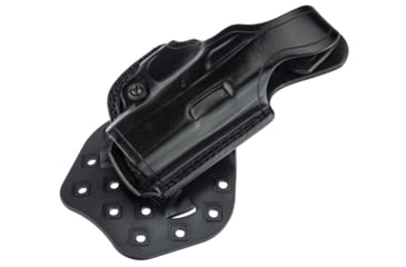Image of Aker Leather Model 268 Flatside Paddle XR17 Thumb Break Holster, Glock 43X, Right, Plain, Black, H268BPR-GL43X