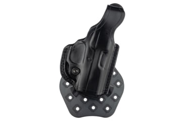 Image of Aker Leather Model 268 Flatside Paddle XR17 Thumb Break Holster, Glock 43X, Right, Plain, Black, H268BPR-GL43X