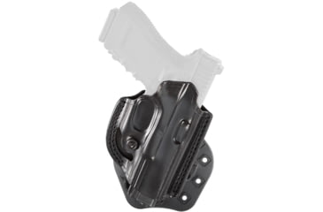 Image of Aker Leather Model 268A Flatsider Paddle XR19 Strapless Open Top Holsters, Colt 1911, Right, Plain, Black, H268ABPR-CO1911
