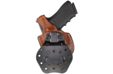 Image of Aker Leather Model 268A Flatsider Paddle XR19 Strapless Open Top Holsters, SIG Sauer P320 Compact, Right, Plain, Tan, H268ATPR-SS320C