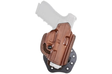 Image of Aker Leather Model 268A Flatsider Paddle XR19 Strapless Open Top Holsters, SIG Sauer P320 Compact, Right, Plain, Tan, H268ATPR-SS320C