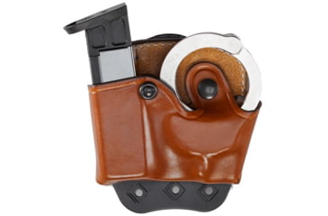 Image of Aker Leather Model 519 D.M.S. Combo Mag And Handcuff Cases, .40 S&amp;W/9mm Luger, Double Stack, Right, Plain, Tan, A519TPR-3