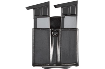 Image of Aker Leather Model 523 D.M.S. Twin Double Magazine Pouch, Double Stack 9mm Magazines, Black, A523-BP-2