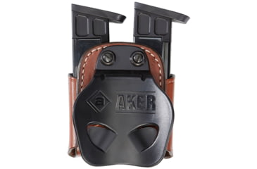 Image of Aker Leather Model 523 D.M.S. Twin Double Magazine Pouch, Single Stack .45 ACP Magazines, Tan, A523-TP-1