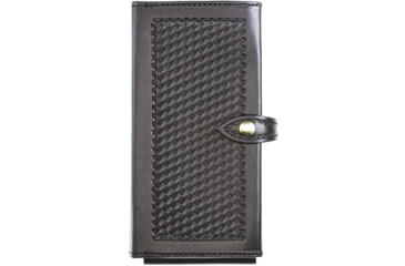 Image of Aker Leather Model 580 Single Citation Book Cover, Basketweave, Black, A580-BW