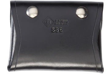 Image of Aker Leather Model 586 Surgical Glove Pouch, Chrome Snap, Small, Plain, Black, A586-BP-CH