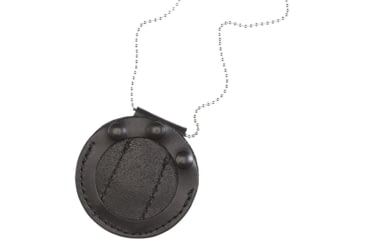 Image of Aker Leather Model 599 Neck Star Badge Holders, Small, Plain, Black, A599-BP