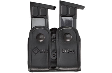 Image of Aker Leather Model 616 Dual Magazine Carrier, Plain, Black, A616-BP-3