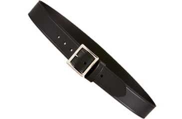 Image of Aker Leather Model B08 1.50inch Garrison Belts, 42 in, Brass Snap, Plain, Black, B08-BP-42-BR