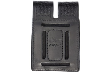 Image of Aker Leather Quad Magazine Pouch, Medium, Single Stack, Colt, .45 Caliber, Chrome Snap, Basketweave, Black, A510D-BW-1-CH