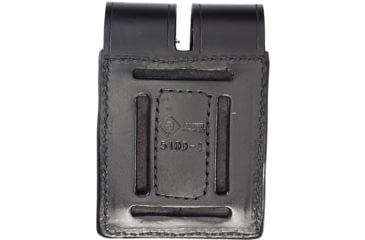 Image of Aker Leather Quad Magazine Pouch, Medium, Single Stack, Colt, .45 Caliber, Chrome Snap, Plain, Black, A510D-BP-1-CH