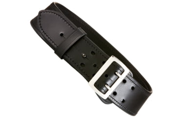 Image of Aker Leather Sally Browne Curved Duty Belt, 36 in, Chrome Snap, Plain, Black, B01W-BP-36-CH
