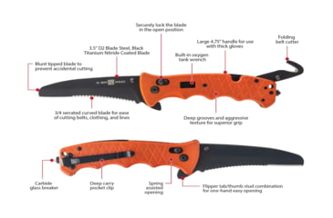 Image of Al Mar Knives Rescue Crossbar Lock A/O