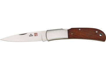 Image of Al Mar Knives Falcon Brown Cocobolo Knife, Wood Handle, Thumb Stud AM1003C