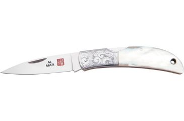 Image of Al Mar Knives Hawk Engraved Pearl Knife, Pearl AME1002P
