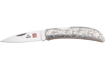 Image of Al Mar Knives Hawk Engraved Stainless Fold Knife AME1002SS