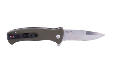 Image of Al Mar Knives Mini S.E.R.E. 2020 OD Green Series Folding Knife, Spring Assist, 8Cr, 3 in, Combo, OD Green, AMK2209