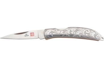 Image of Al Mar Knives Osprey Engraved Fold Knife, Stainless Steel Handle AME1001SS