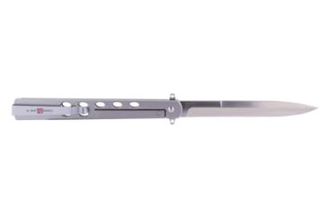 Image of Al Mar Knives Quicksilver Ceramic Ball Bearing Folding Knife, D2, 5 in, Traditional Talon, TC4 Handle, Silver, AMK4046