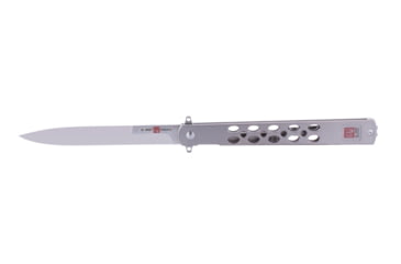 Image of Al Mar Knives Quicksilver Ceramic Ball Bearing Folding Knife, D2, 5 in, Traditional Talon, TC4 Handle, Silver, AMK4046